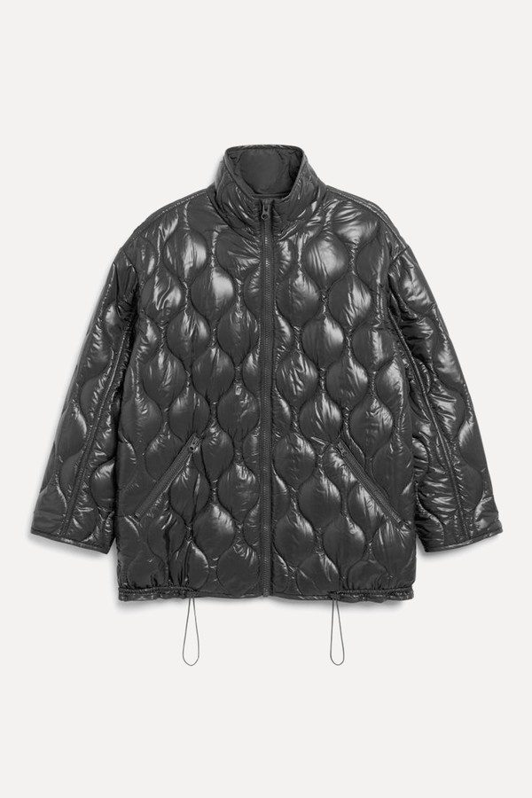 Quilted Zip-Up Jacket from Monki