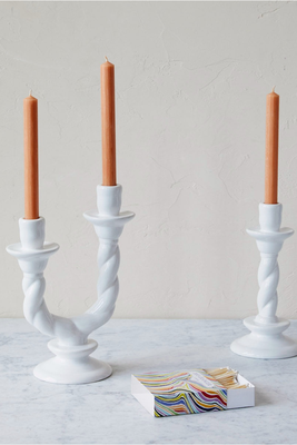 Vela Double Ceramic Candlestick  from Issy Granger 