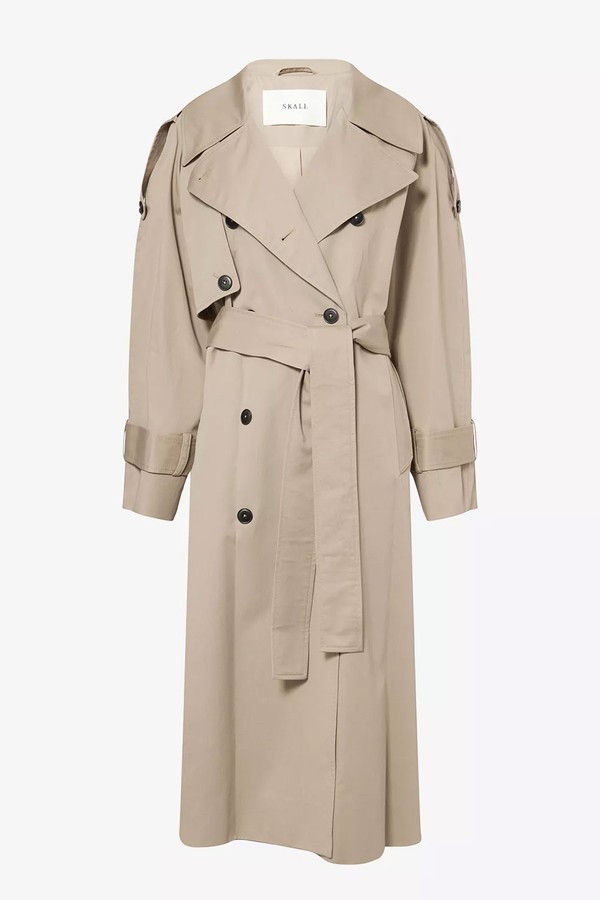 Mahsa Relaxed-Fit Cotton-Poplin Trench Coat from SKALL STUDIO