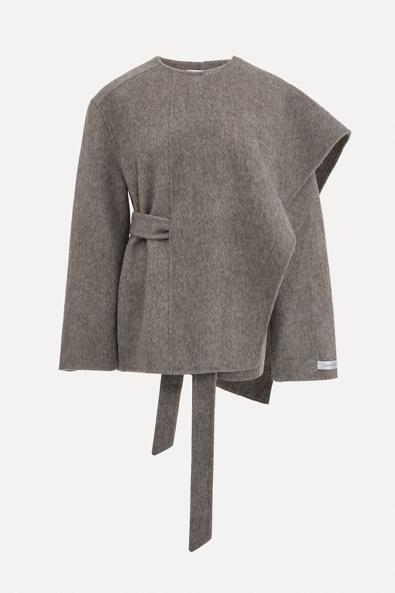 100% Wool Shawl Half Coat from  Source Unknown