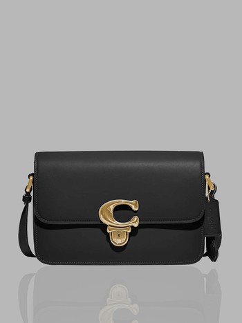 Studio Leather Shoulder Bag Black, £450