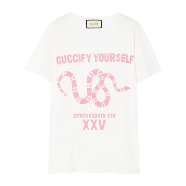 Oversized Printed Cotton T-Shirt from Gucci