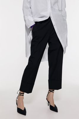 Trousers With Turn-Up Hems from Zara