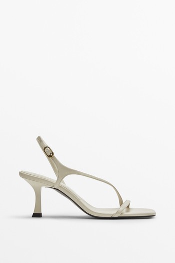 High Heel Leather Sandals from Massimo Dutti