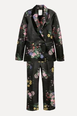 Black Jacquard Floral Suit from Erdem X H&M