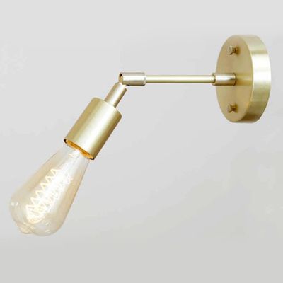 Modern Industrial Inspired Wall Sconce Lamp in Brushed Brass from Inscapes Design