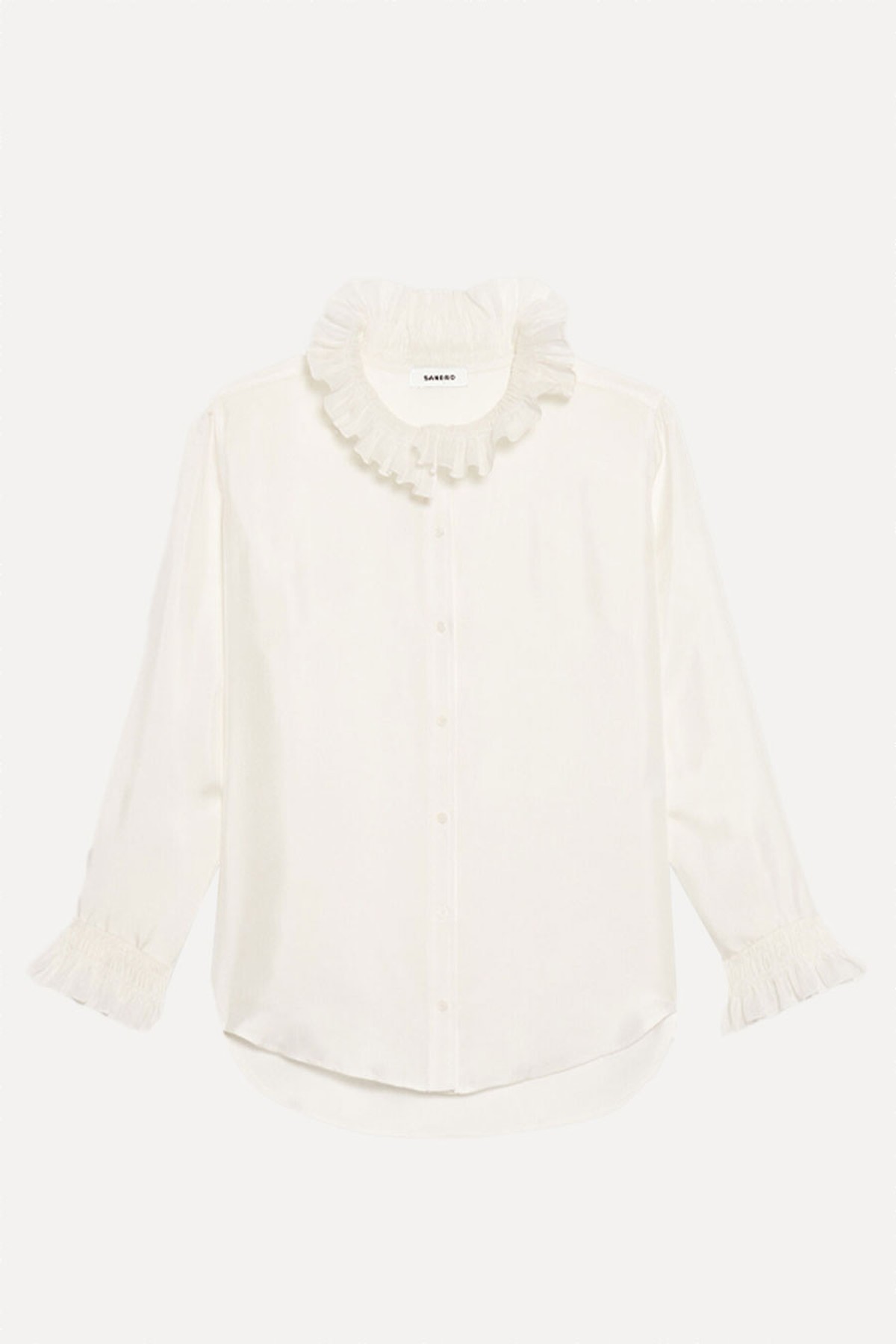 Silk Shirt With Gathered Collar from Sandro