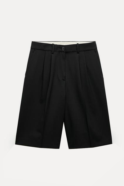 Zw Collection Long Wool Blend Bermuda Shorts from Zara