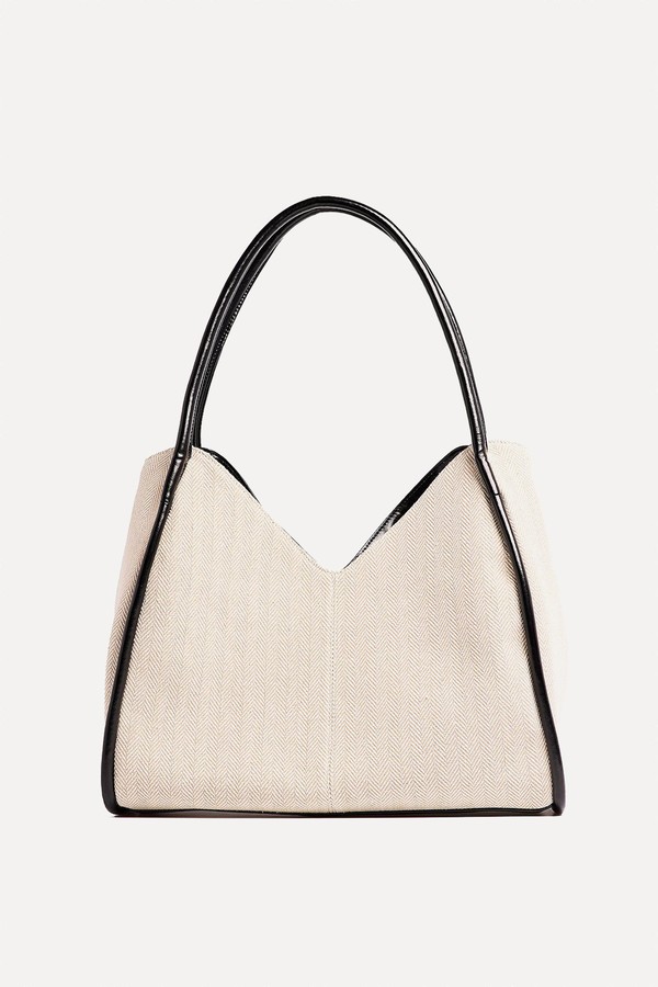 Contrast Canvas Tote