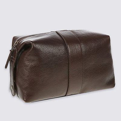 Casual Leather Washbag from Marks & Spencer