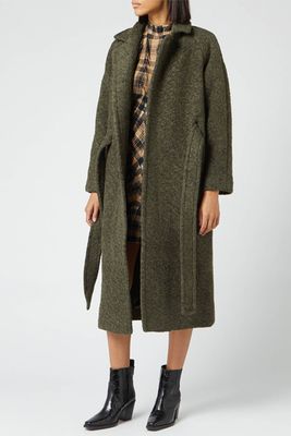 Boucle Wool Belted Coat from Ganni