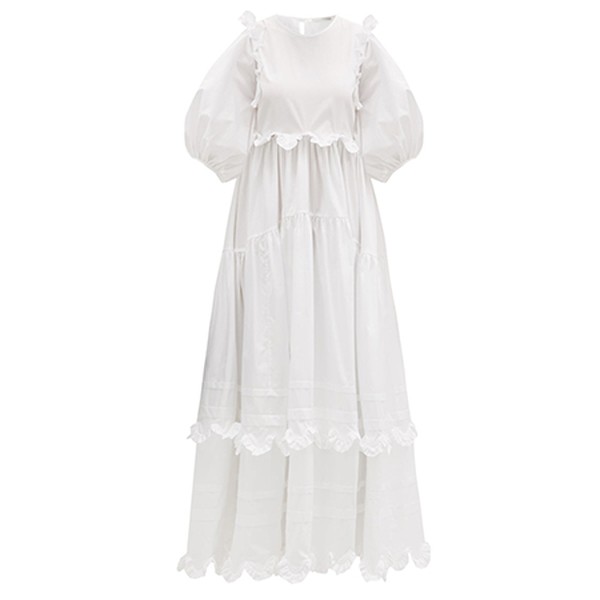 Marina Ruffled Cotton-Poplin Dress from Cecilie Bahnsen