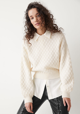 Textured Wool Knit Jumper