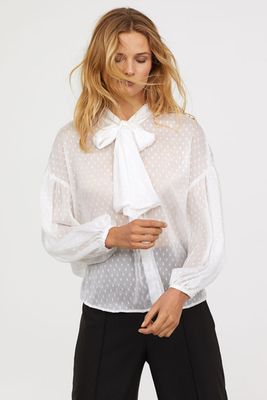 Pussy-Bow Blouse from H&M
