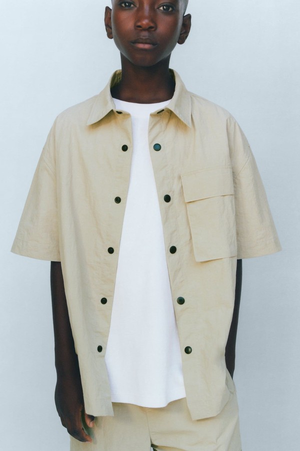 Nylon Shirt With Pocket