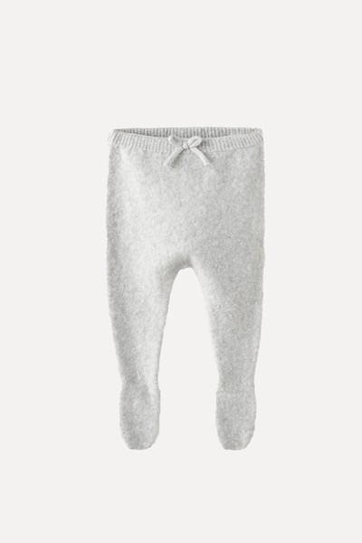 Knit Footed Leggings With Tied Detail  from Zara