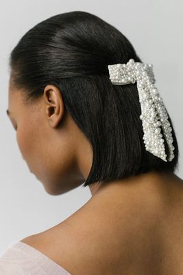 Donna Pearl Bow Barrette  from Jennifer Behr 