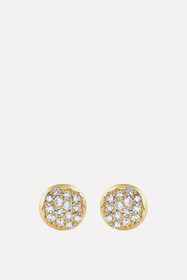 886 Pavé Stud Earrings - 18ct Yellow Gold