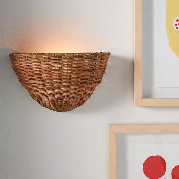 Liz Rattan Wall Light from Anthropologie