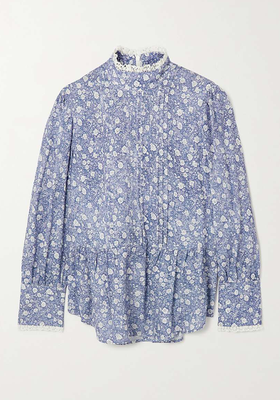 Miranda Lace-Trimmed Floral-Print Cotton-Blend Blouse from See By Chloé