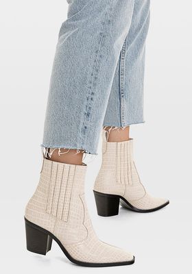Embossed Cowboy Ankle Boots from Stradivarius