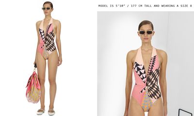 Deco Printed V-Neck Swimsuit