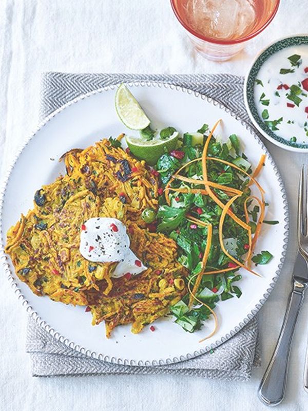 Vegan Sweet Potato Fritters With Herb Salsa