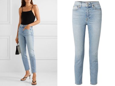 Comfort Stretch Cropped High-rise Skinny Jeans from RE/DONE
