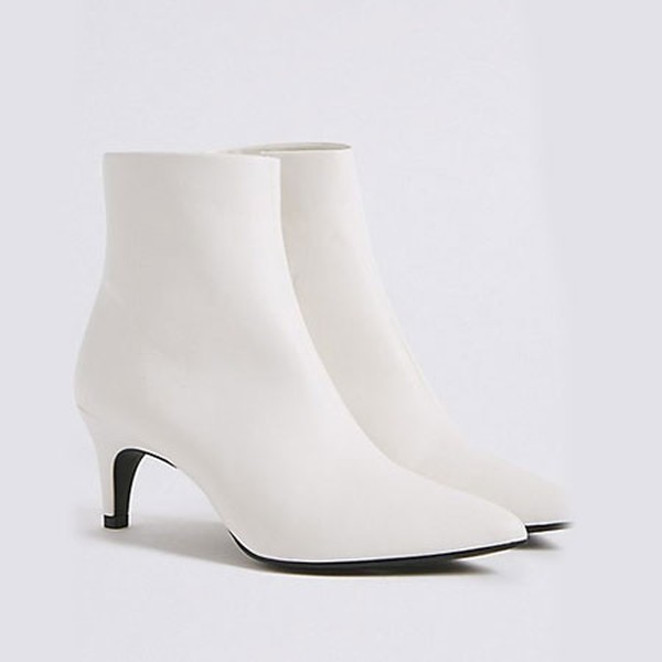 Kitten Heel Side Zip Ankle Boots from M&S