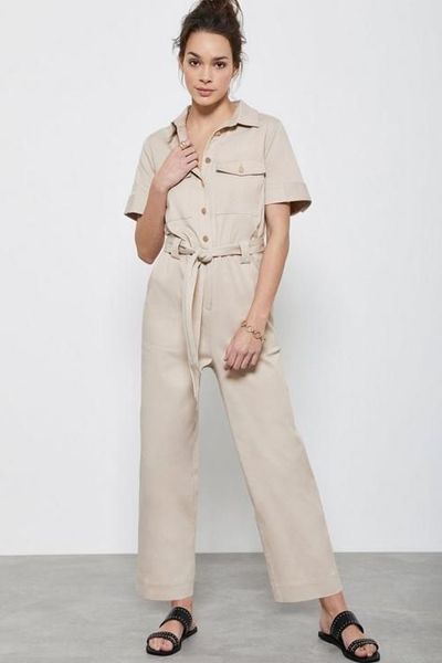 Button Through Short Sleeved Boilersuit from Mint Velvet