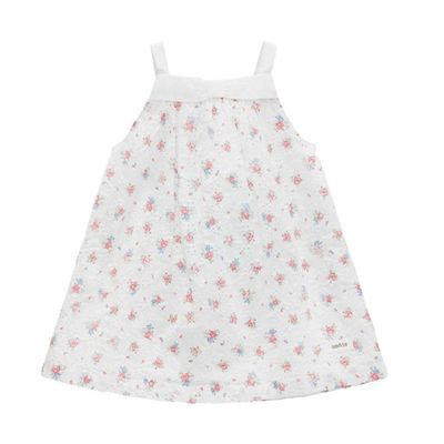 Baby Floral Print and Embroidered Dress