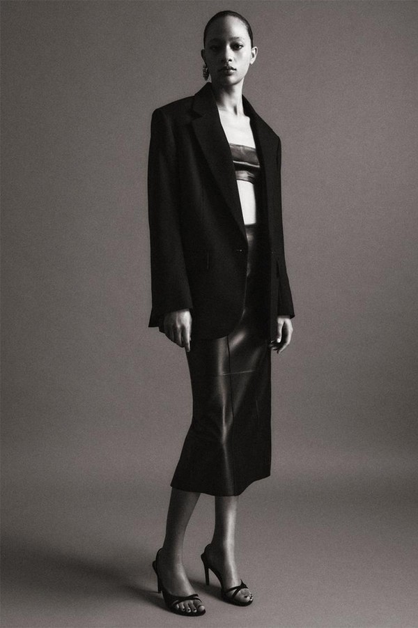 ZW Collection 100% Leather Skirt