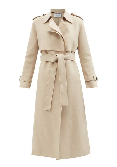 Pressed-Wool Trench Coat from Harris Wharf London