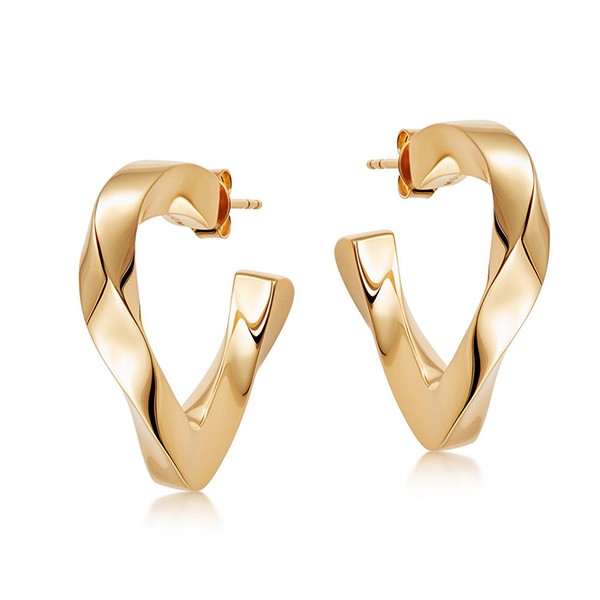 Twisted Heart Hoop Earrings from Missoma