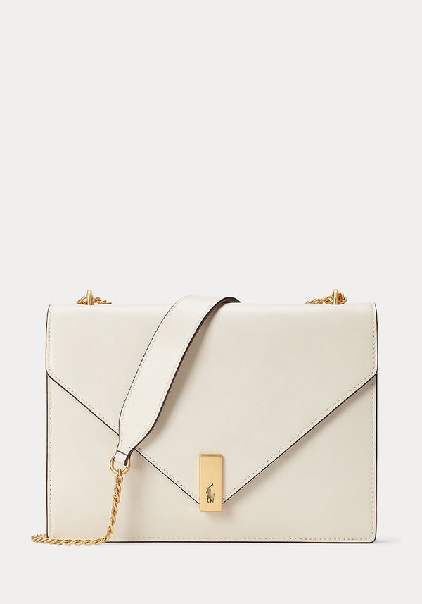 Polo ID Calfskin Envelope Bag Cream