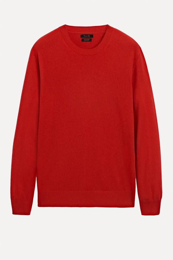 100% Cashmere Round-Neck Jumper from Massimo Dutti