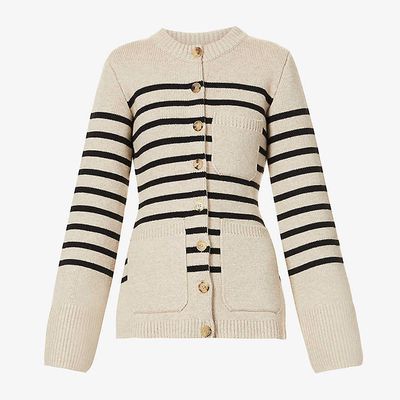 Suzette Striped Cashmere-Blend Cardigan, £1,420 | Khaite