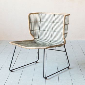 Wade Winged Rattan Lounge Chair from Graham & Green 