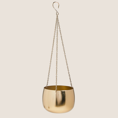 Gold Small Hanging Planter