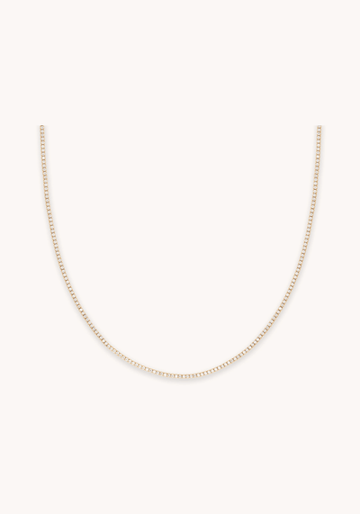 Tennis Chain Necklace In Gold