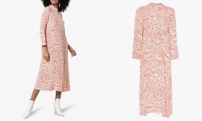 Goldstone Floral Print Crepe Dress from Ganni