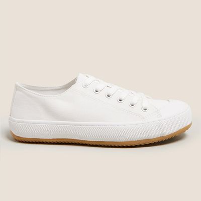 Lace Up Canvas Trainers from M&S