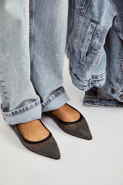 Sheer Glitter Jules Flats from Free People