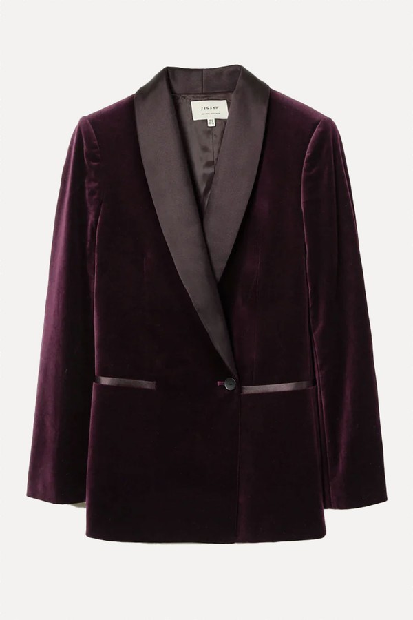 Velvet Satin Shawl Blazer  from Jigsaw
