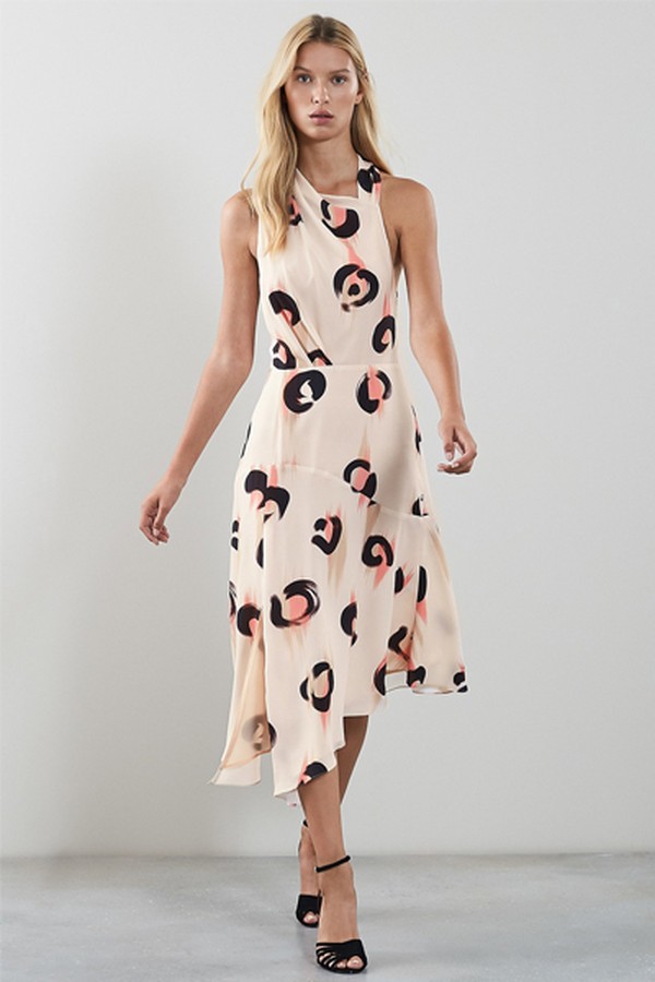 Abstract Leopard Print Midi Dress from Reiss