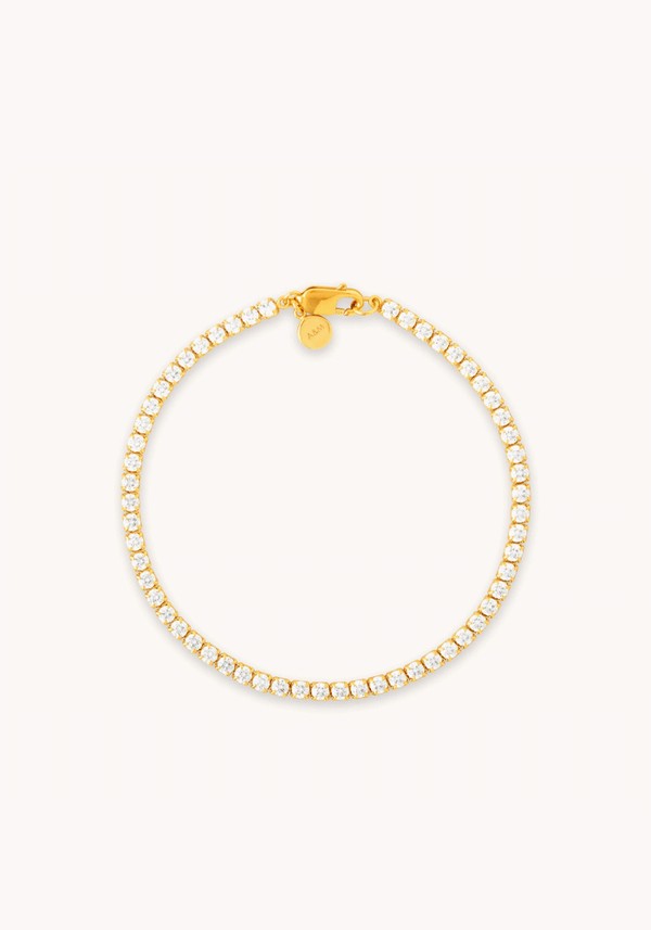 Bold Tennis Chain Bracelet In Gold