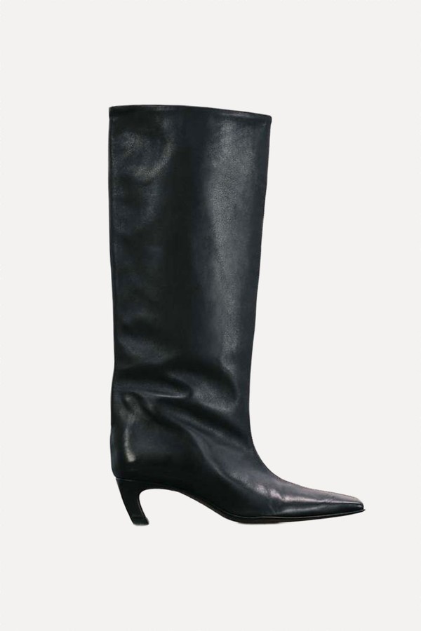Candace Premium Pull On Chisel Toe Knee Boots from ASOS DESIGN