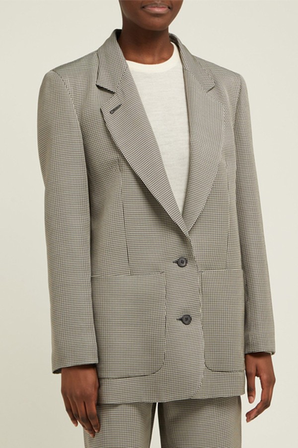 Single-Breasted Houndstooth Blazer from Raey