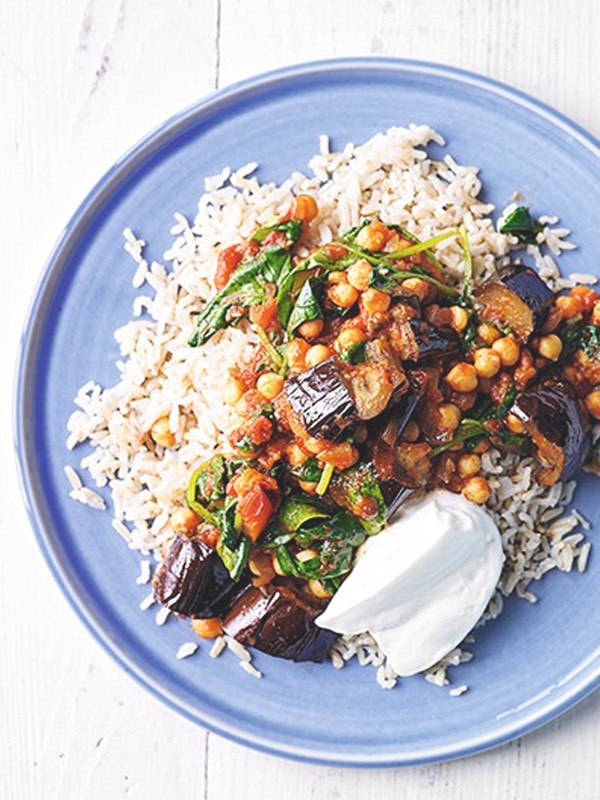 Roasted Aubergine & Chickpea Curry