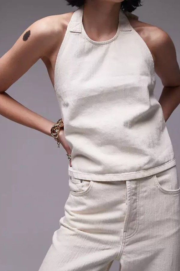 Denim Halter Neck Top from Topshop